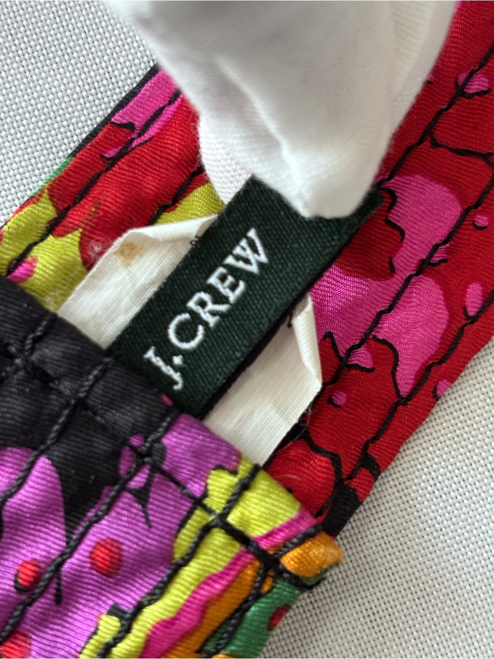 Vintage 90s J.CREW Black Label 100% Silk Belt S/M Boho Paisley Floral Sash D-Rin - Picture 4 of 9